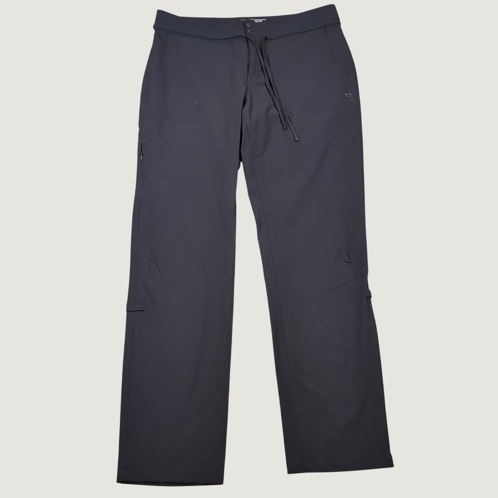 Mountain Hardwear Pants Womens 12 Black Dynama Straight Leg Hiking Outdoor Gorp